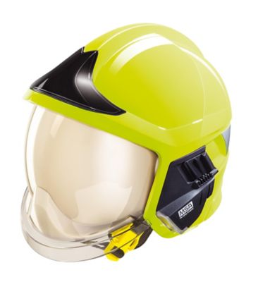 MSA F2 X-TREM Helmet Yellow c/w Sticker pack silver M1 