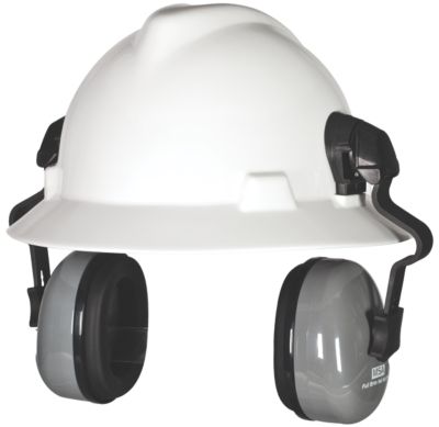 Hard hat with built cheap in earmuffs