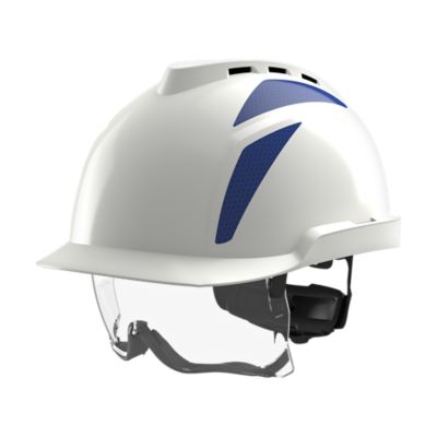 Casque de sécurité industriel avec ventilateur de refroidissement solaire  Construction Worker Hard Hat Blue Life Safety Protection 