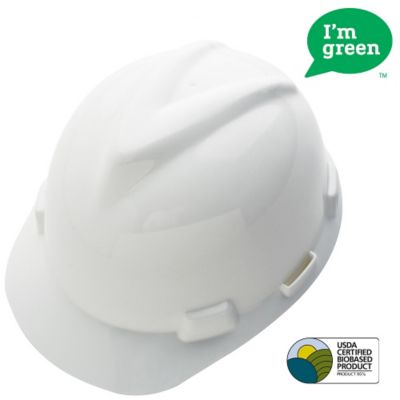 MSA V-Gard Full Brim GREEN Hard Hat | MSA Safety | Canada