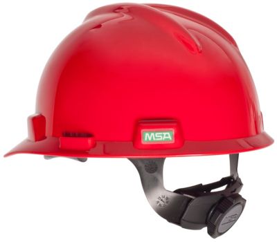MSA Safety 10156374 V-Gard Hot Pink Hard Hat Staz-On Suspension Clearance M 