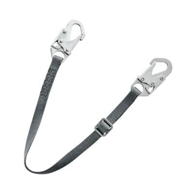 MSA 6' V-Series Twin-Leg Adjustable Energy-Absorbing Lanyard - 2 Large Rebar  Hooks