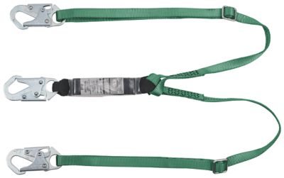 MSA V-Series Standard Single-Leg Adjustable Shock Absorbing Lanyard, Large 10191757