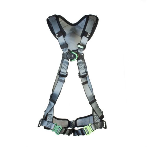 An angled view of the MSA V-FIT fall protection harness