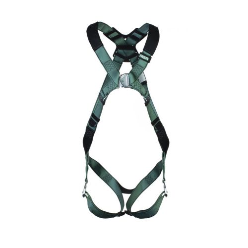 An angled view of the MSA V-FORM fall protection harness