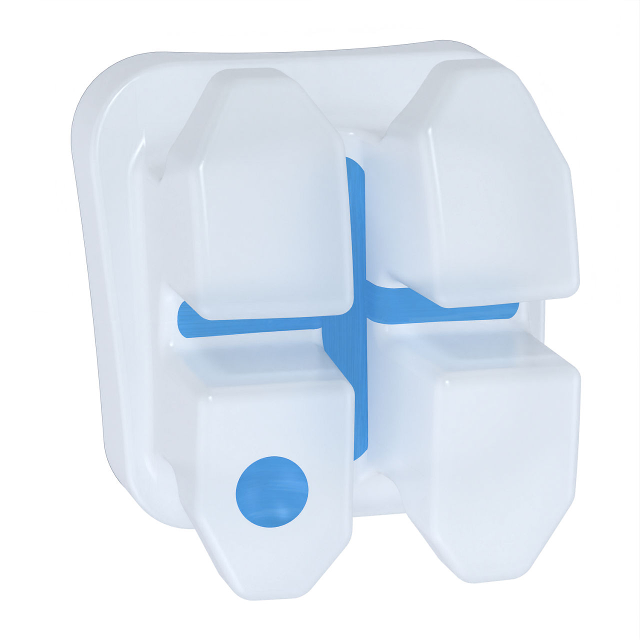 3M™ Clarity™ Advanced Ceramic Brackets, 4006-256, APC™ Flash-Free, .018,LR4, -12T/2A, 5/Pk