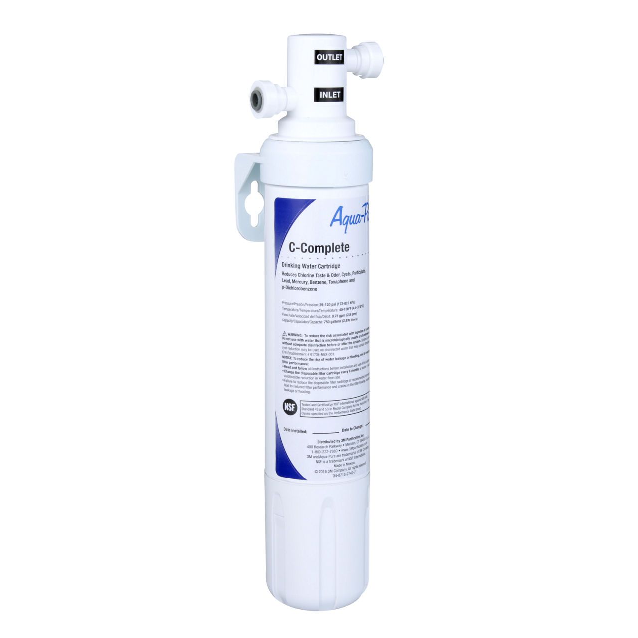 3M™ Aqua-Pure™ Easy Complete Series Under Sink Dedicated Faucet Water Filter Cooler 04-99535
