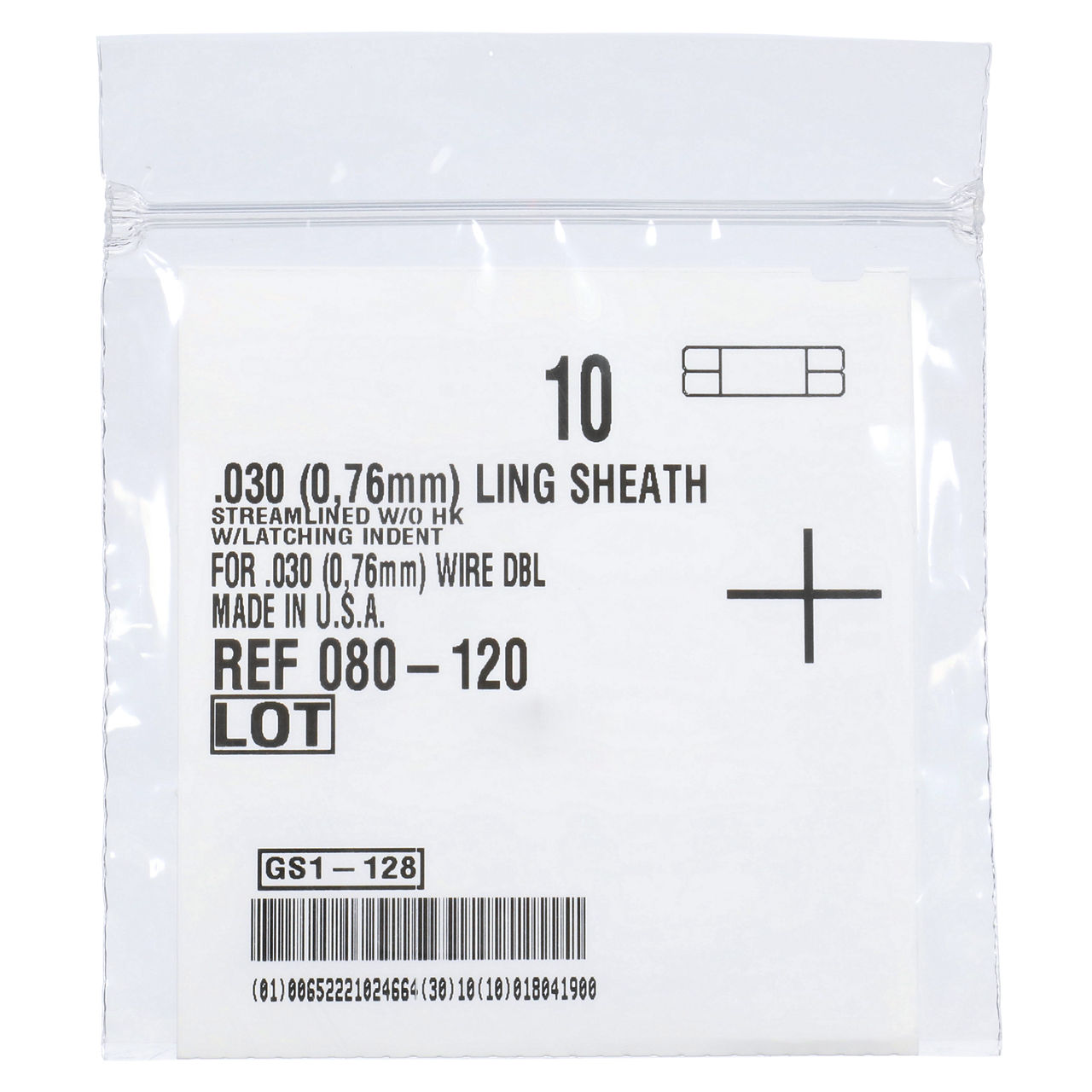 3M™ Unitek™ Lingual Sheaths, 080-120, Solid Tube, U/L, .030, Latch Indent