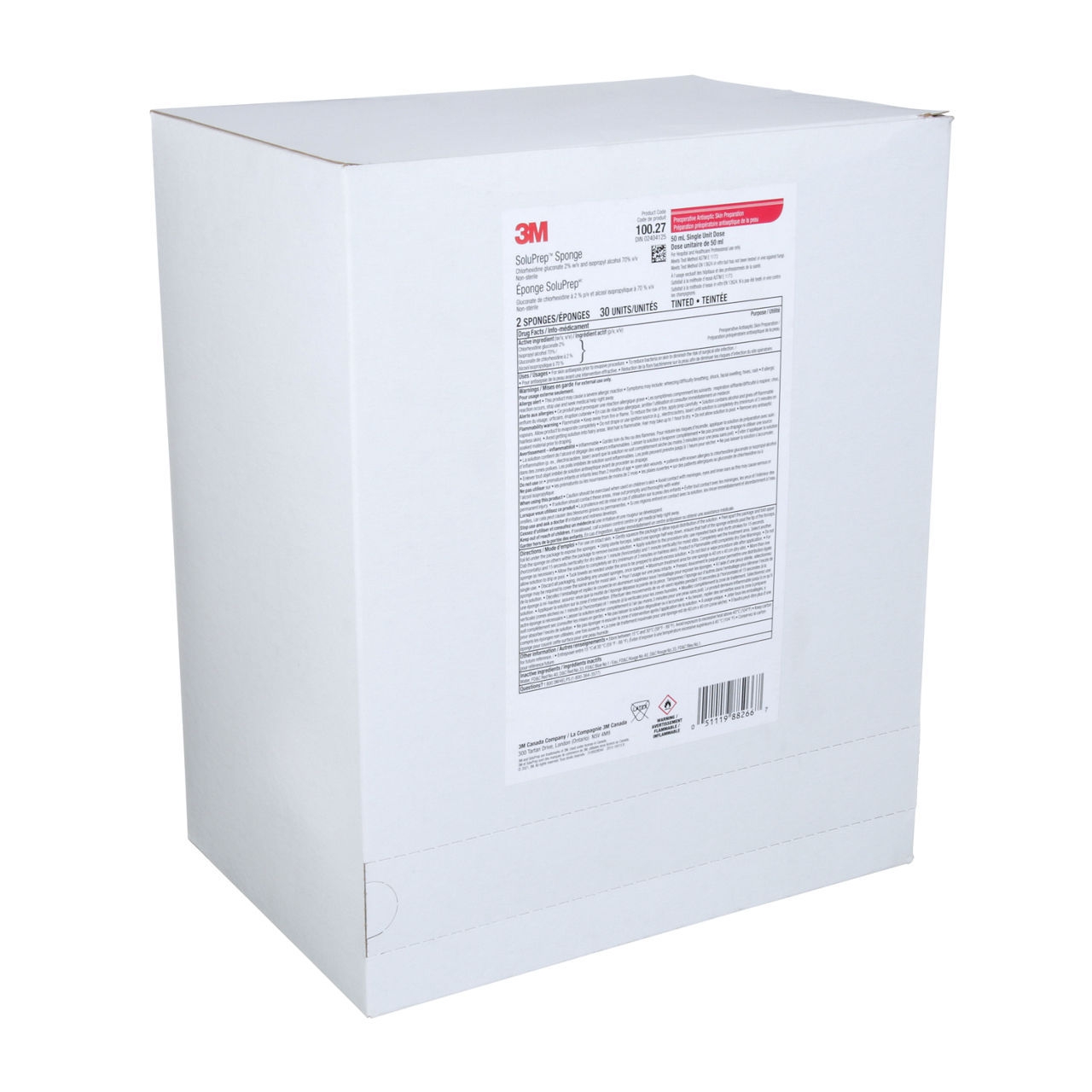 3M™ SoluPrep™ Sponge, Tinted 2% CHG / 70% IPA 10027