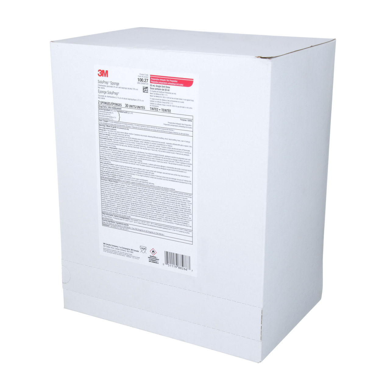3M™ SoluPrep™ 2 Sponges, Tinted, 2% w/v CHG/70% v/v IPA