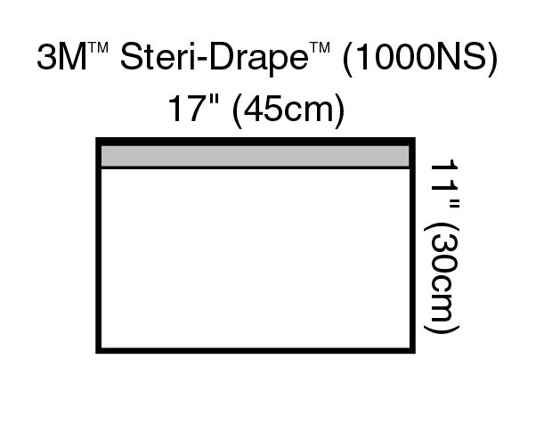 3M™ Steri-Drape™ Small Towel Drape 1000NS, 17 IN x 11 IN