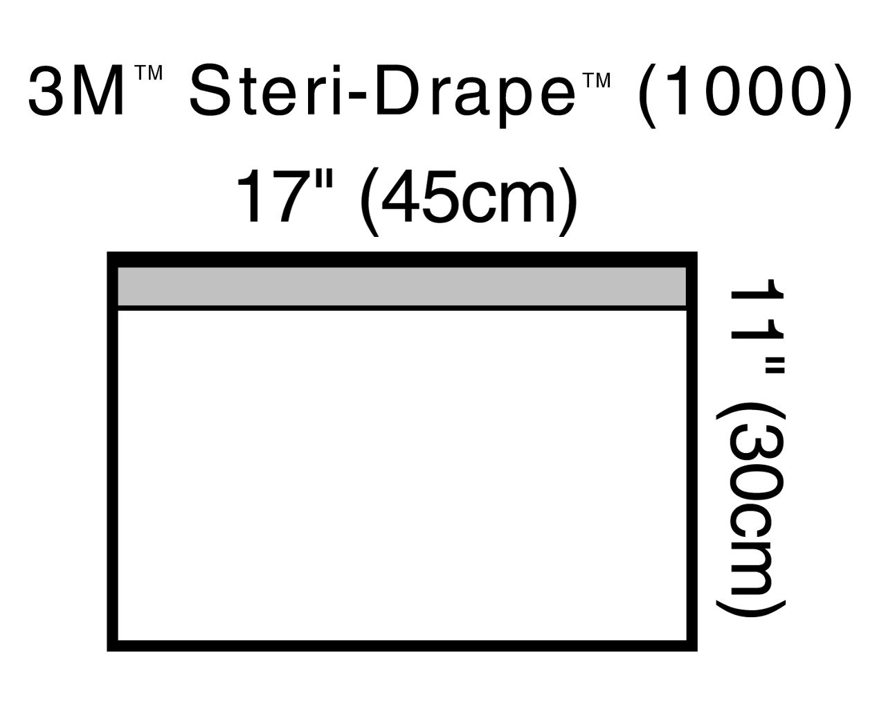 Small Towel Drape Clr Plastic Adh strip Illustration 1000