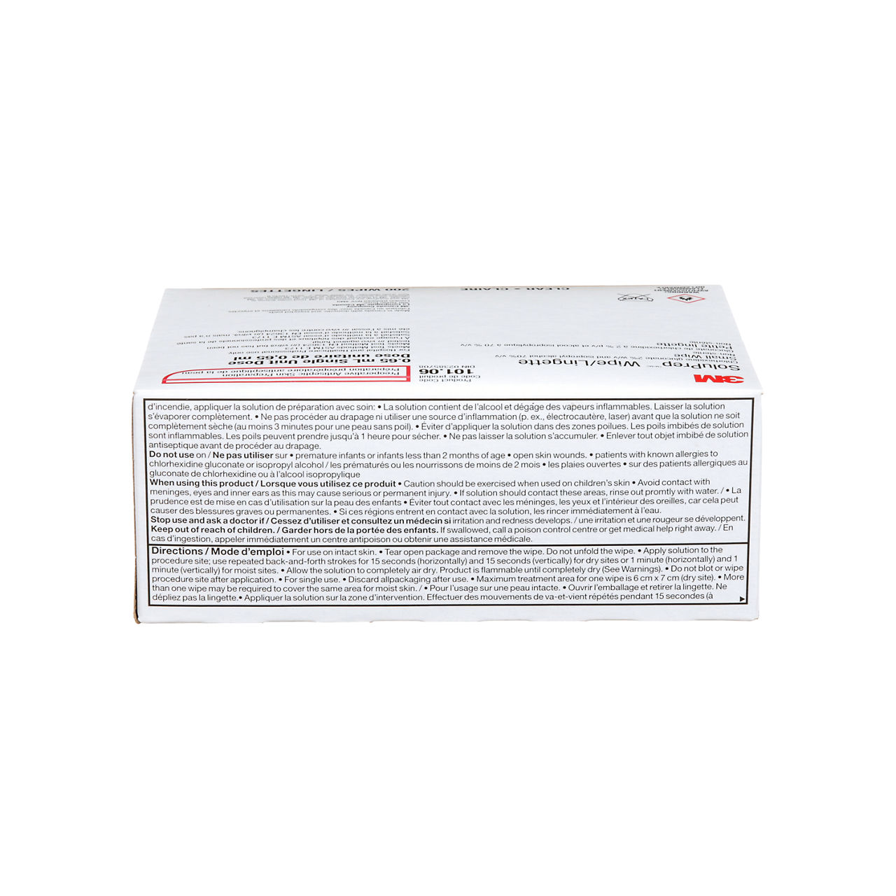 3M™ SoluPrep™ Small Wipe, Clear, 2% w/v CHG/70% v/v IPA