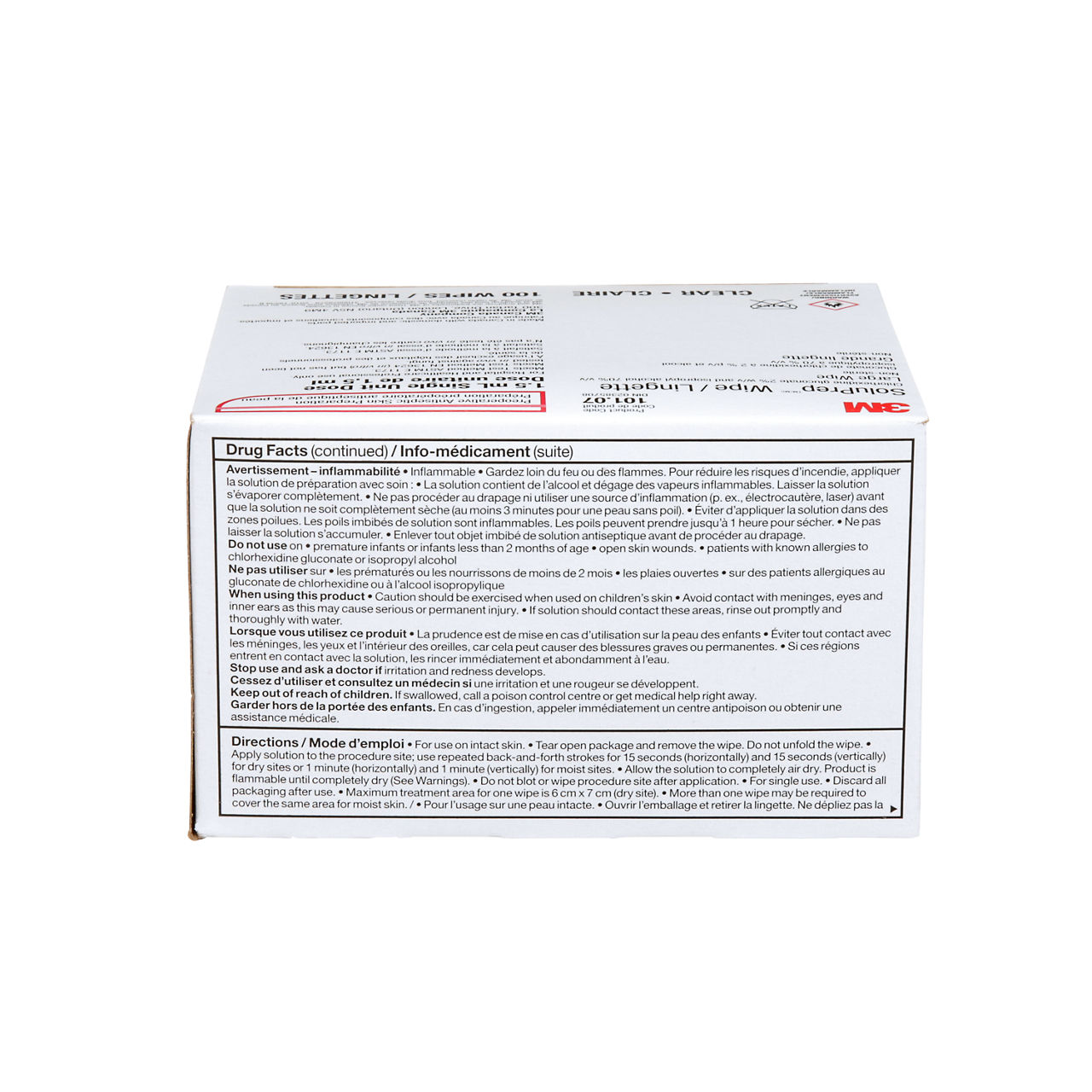 3M™ SoluPrep™ Large Wipe, Clear, 2% w/v CHG/70% v/v IPA