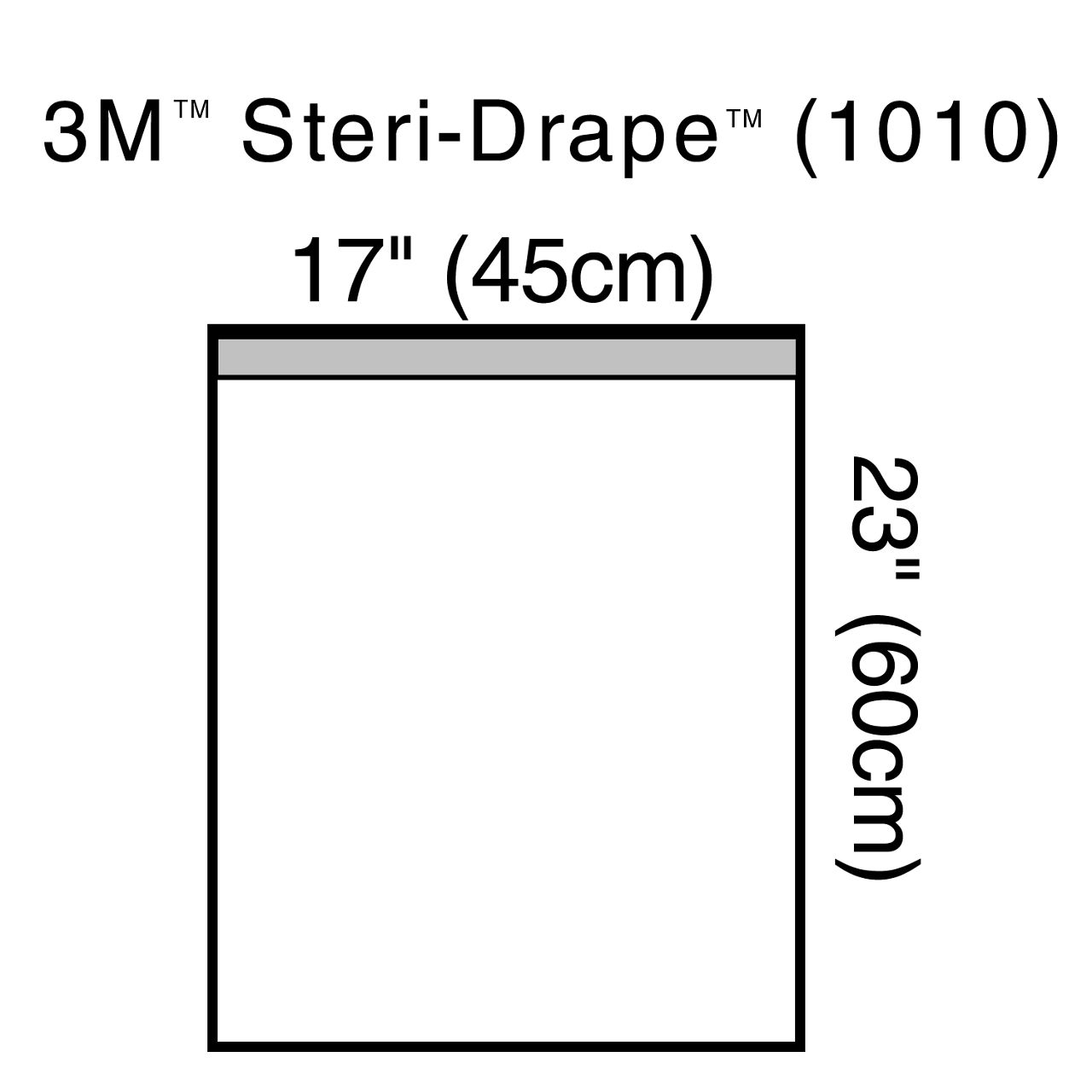 Large Towel Drape Clear Plastic Adh Strip Illus 1010