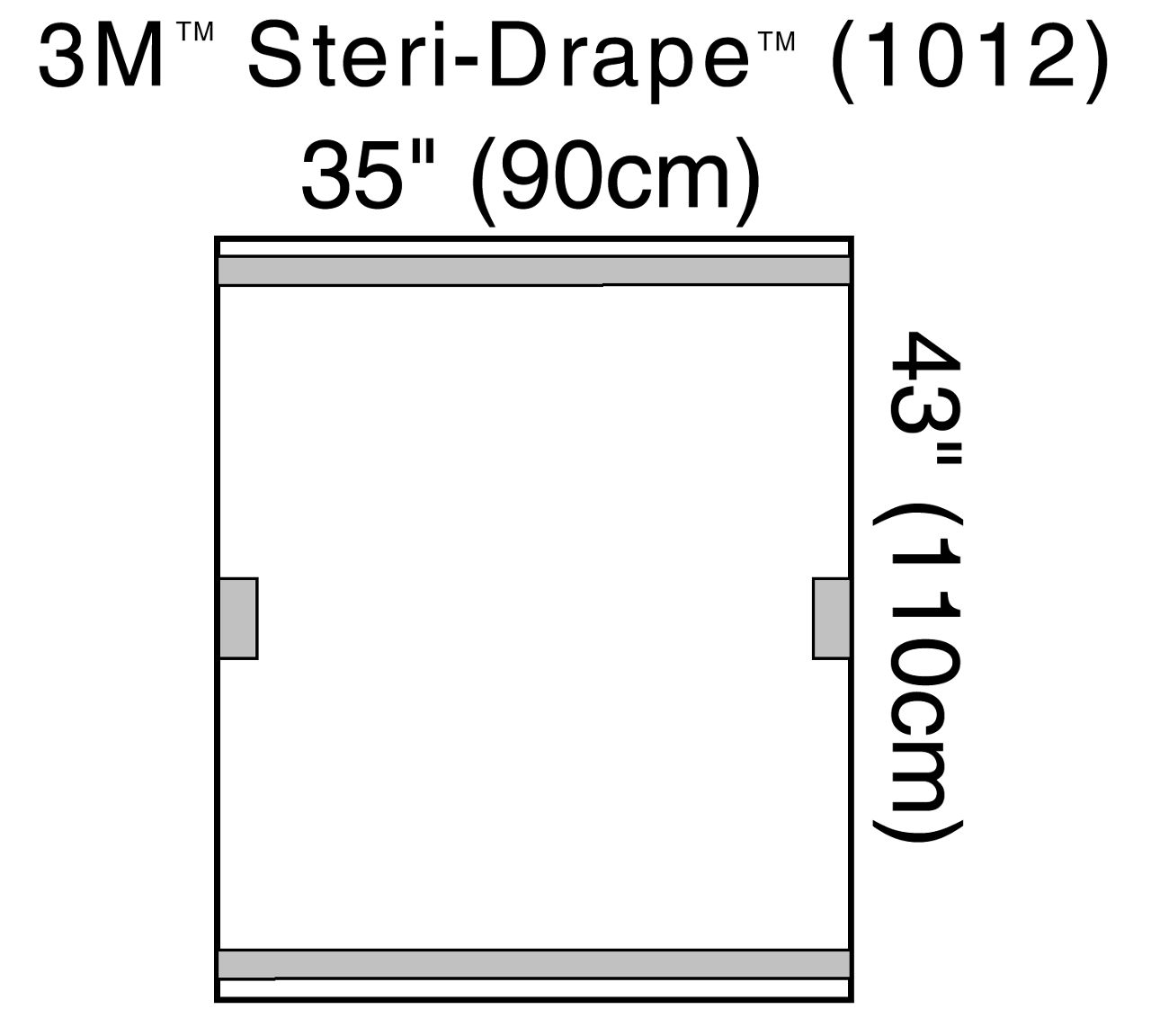 3M™ Steri-Drape™ Fluoroscope Drape, 1012, 35 inches x 43 inches (90cmx110cm), 10 Each/Carton, 4 Carton/Case