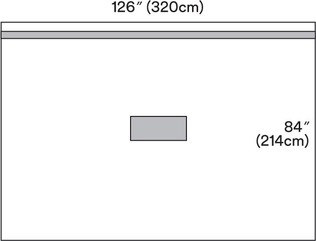 3M™ Steri-Drape™ Verticaal isolatielaken met Steri-Drape™ 2 incisiefolie, 1014, 317.5 cm x 211 cm, 5 stuks/doos