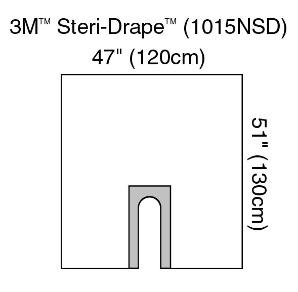 3M™ Steri-Drape™ U-drape 1015NSD, 100/Case