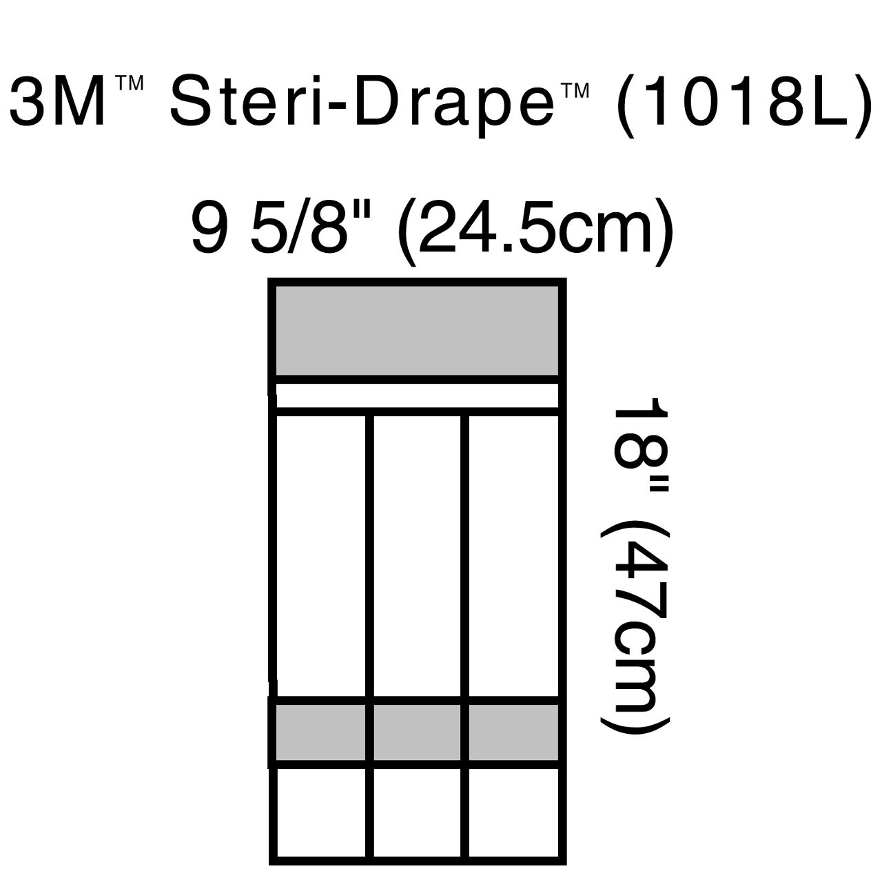 Instrument Pouch Clr Plastic 2 Adh Strp 3 Compartmnt Illus 1018L