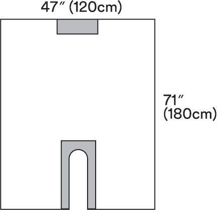 3M™ Steri-Drape™ U-Drape, 1019, 120 cm x 180 cm, 10/Carton, 4/Case