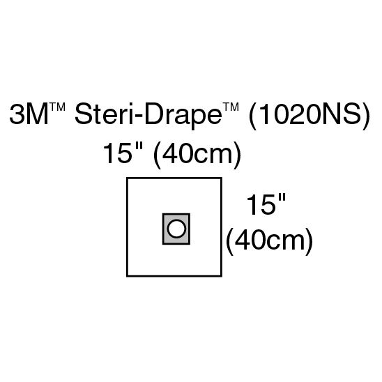 Small Drape with Adh Aperture_Clear plastic_Illustration 1020NS