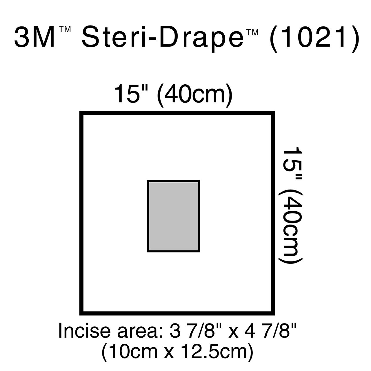 3M™ Steri-Drape™ Ophthalmic Drape, 1021, 40 cm x 40 cm, 10/Carton,4/Case