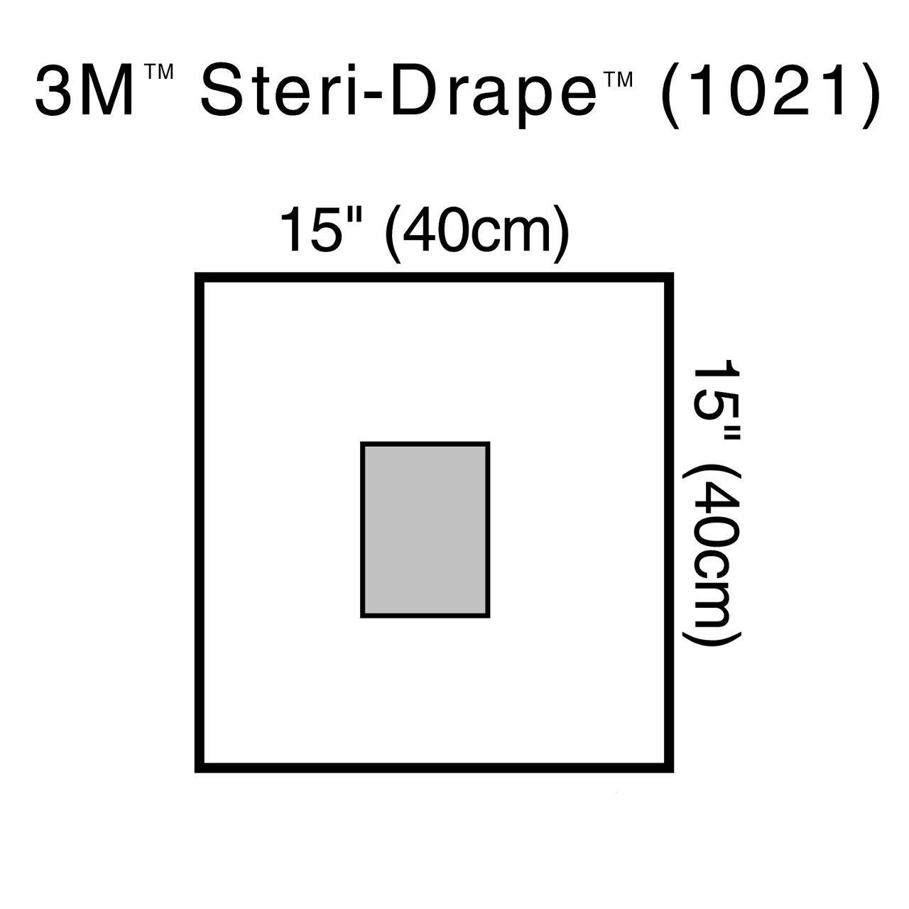 3M™ Steri-Drape™ Ophthalmic Drape, 1021, 40 cm x 40 cm, 10/Carton,4/Case