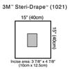 3M™ Steri-Drape™ Ophthalmic Drape, 1021, 40 cm x 40 cm, 10/Carton,4/Case