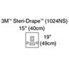 3M™ Steri-Drape™ Small Drape with Adhesive Aperture and Pouch 1024NS,200/CS