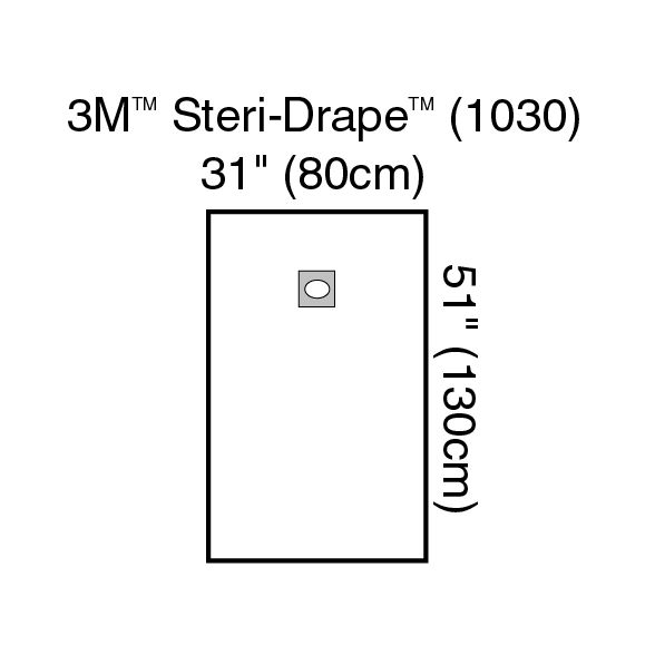 3M™ Steri-Drape™ Medium Drape with Aperture, 1030, 10 Each/Carton, 4Carton/Case