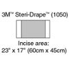 3M™ Steri-Drape™ Incise Drape, 1050, Incise Area 60 cm x 45 cm (23 in x 17 in), 10/Carton, 4 Cartons/Case