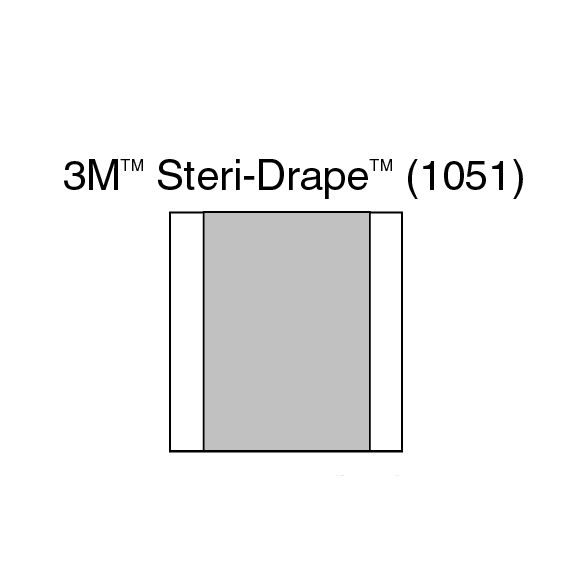 3M™ Steri-Drape™ Incise Drape, 1051, Incise Area 60 cm x 85 cm (23 in x 33 in), 10/Carton, 4 Cartons/Case