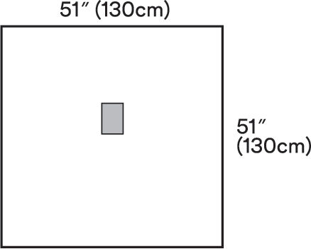 3M™ Steri-Drape™ Ophthalmic Drape, 1060, 130 cm x 130 cm, 10Bags/Carton, 4 Cartons/Case