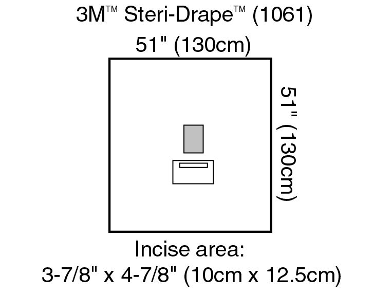 Med Surgical Drape Incise Film and Pouch Clr Plastic Illus 1061
