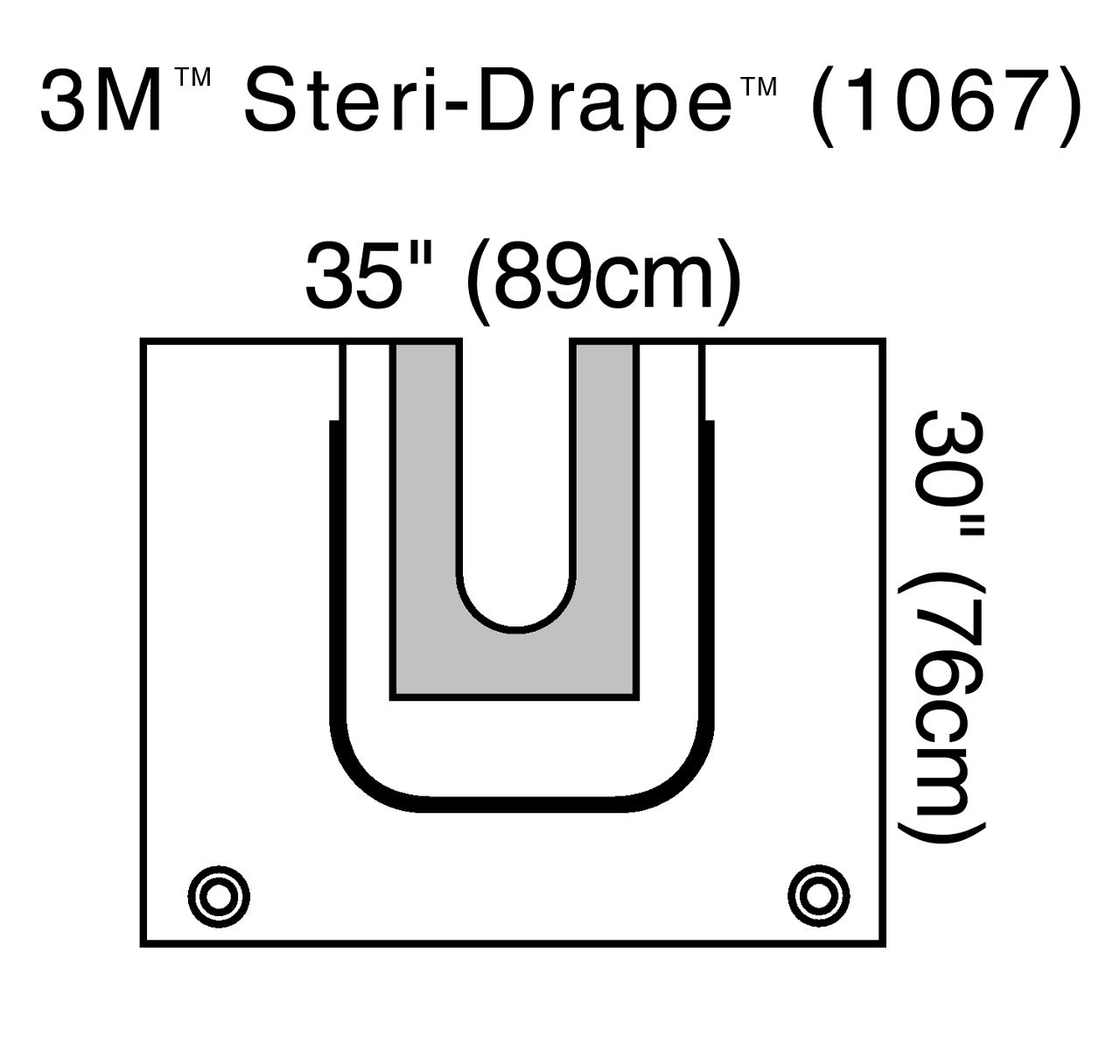 3M™ Steri-Drape™ U-Drape 1067, 5/Carton 4 Carton/Case