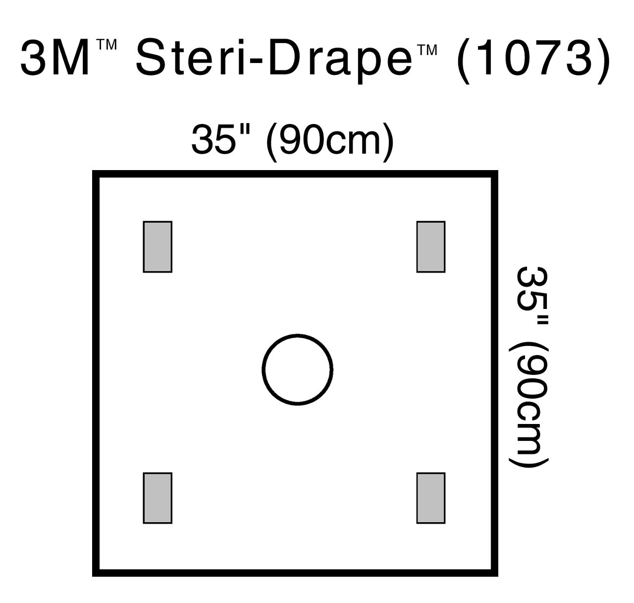 3M™ Steri-Drape™ Wound Edge Protector 1073, 35 IN x 35 IN, ring diameter4 3/4 IN, 10/CT 4 CT/CS