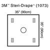 3M™ Steri-Drape™ Wound Edge Protector 1073, 35 IN x 35 IN, ring diameter4 3/4 IN, 10/CT 4 CT/CS