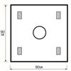 3M™ ステリ・ドレープ™ 外科用リングドレープ 1074, 90 cm x 90 cm, 10 枚/箱