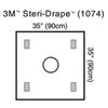 3M™ Steri-Drape™ Wound Edge Protector 1074, 35 IN x 35 IN, Ring diameter6 5/8 IN, 10/CTN 4 CTN/CS