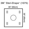 3M™ Steri-Drape™ Wound Edge Protector, 1075, 35 in x 35 in, Ringdiameter 9 in, 10/CTN, 4 CTN/CS, 40/CS
