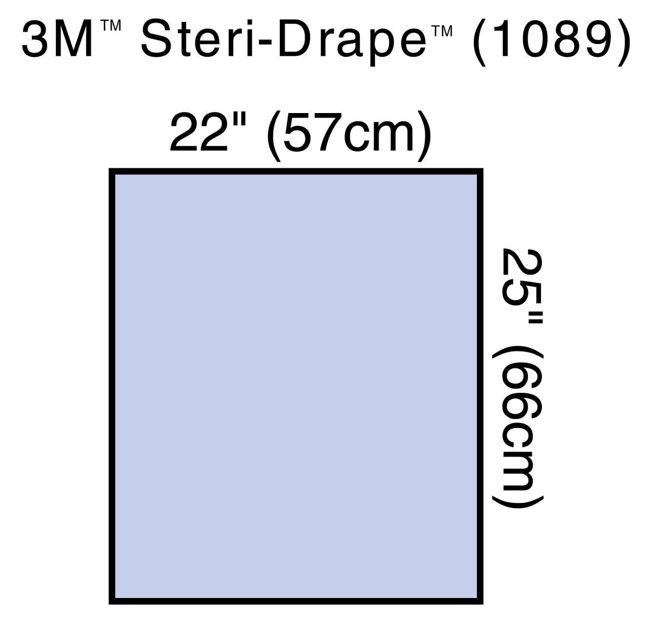 3M™ Steri-Drape™ Adhesive Towel Drape, 1089, 57 cm x 66 cm, 80/Case