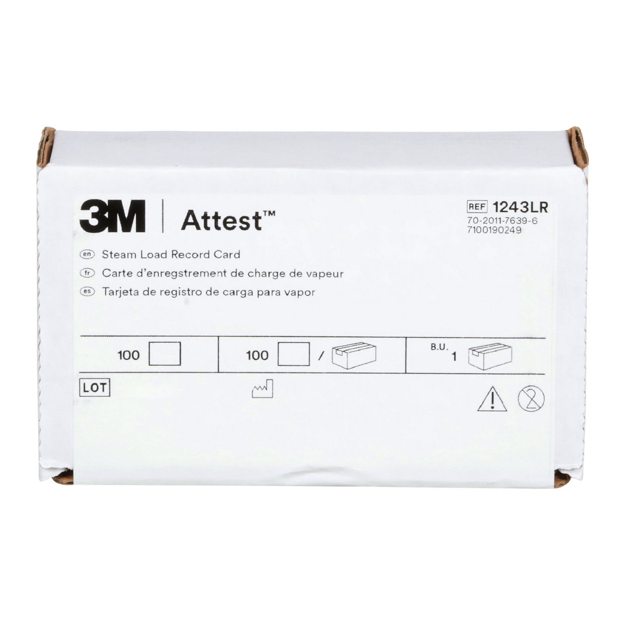 3M™ Attest™ Steam Load Record Card, 1243LR