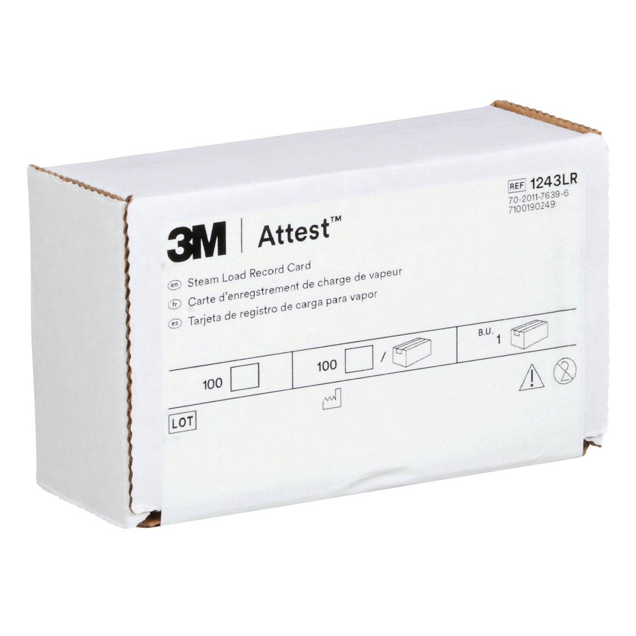 3M™ Attest™ Steam Load Record Card, 1243LR