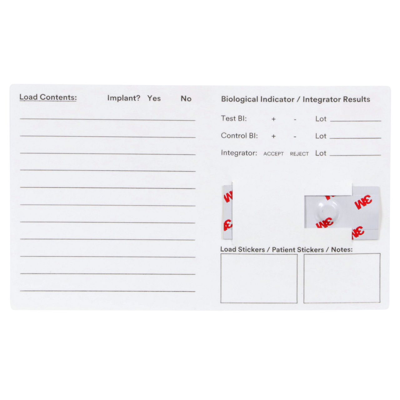 3M™ Attest™ Steam Load Record Card, 1243LR
