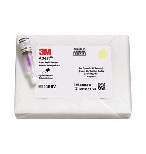 3M™ Attest™ Super Rapid Bio-Indikator für die Dampfsterilisation Testpackung, 1496