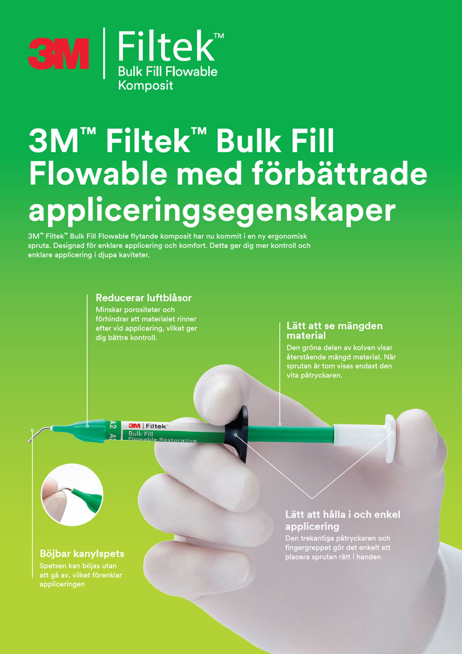 3M™ Filtek™ Bulk Fill, flytande komposit, blad