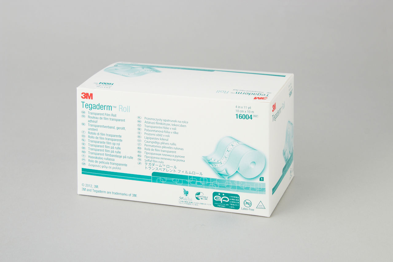 3M™ テガダーム™ ロール トランスペアレント フィルム ロール 16004, 10 cm x10 m, 1 巻/箱, 4 箱/ケース