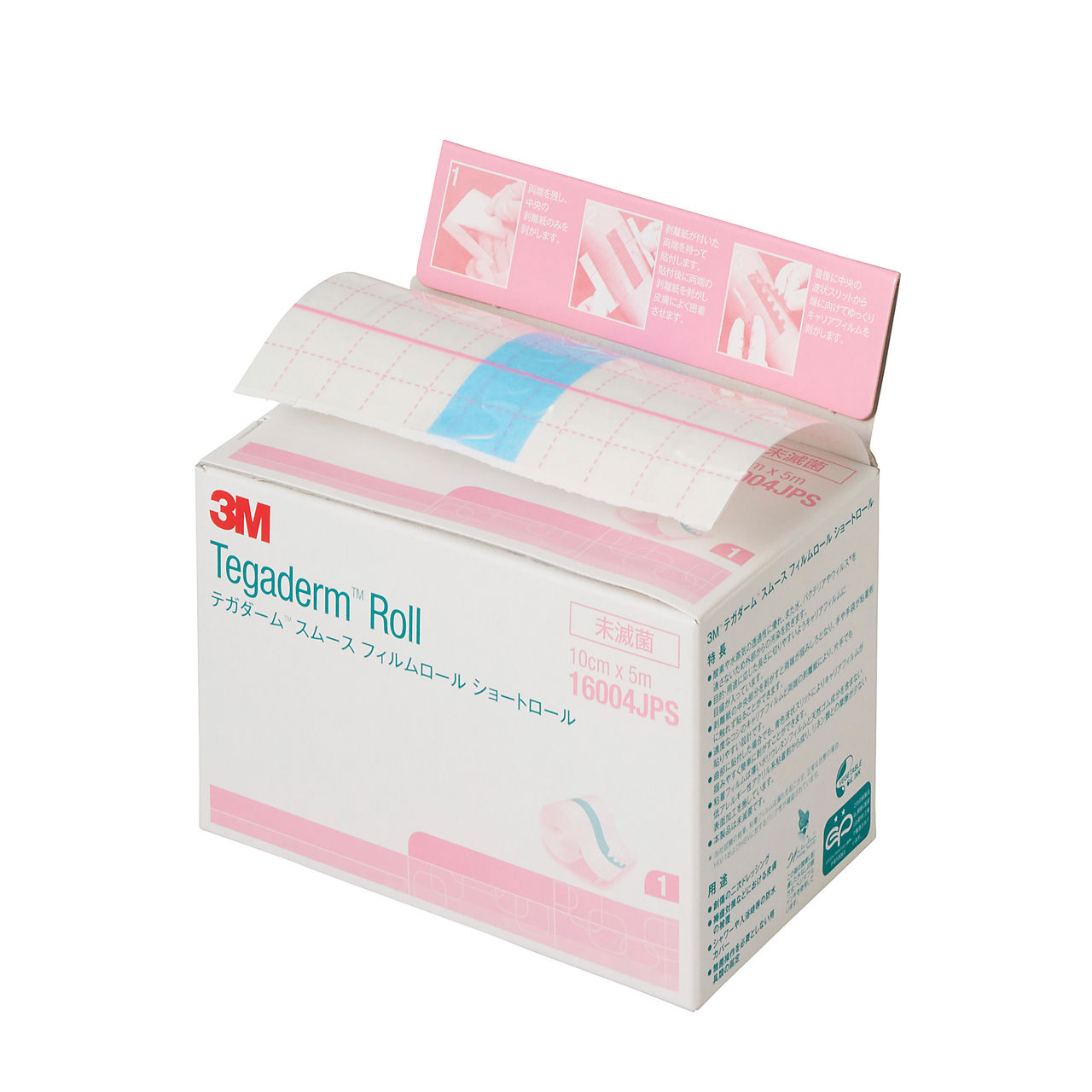3M™ テガダーム™ スムース フィルムロール ショートロール 16004JPS, 10 cm x5 m, 1 巻/箱, 8 箱/ケース