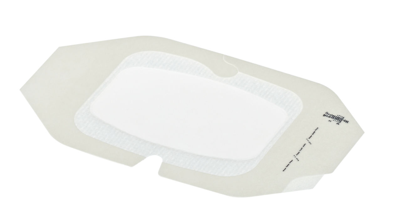 3M™ テガダーム™ トランスペアレント ドレッシング 周囲テープ付き 1614, 6cm x 7 cm, 100 枚/箱, 4 箱/ケース