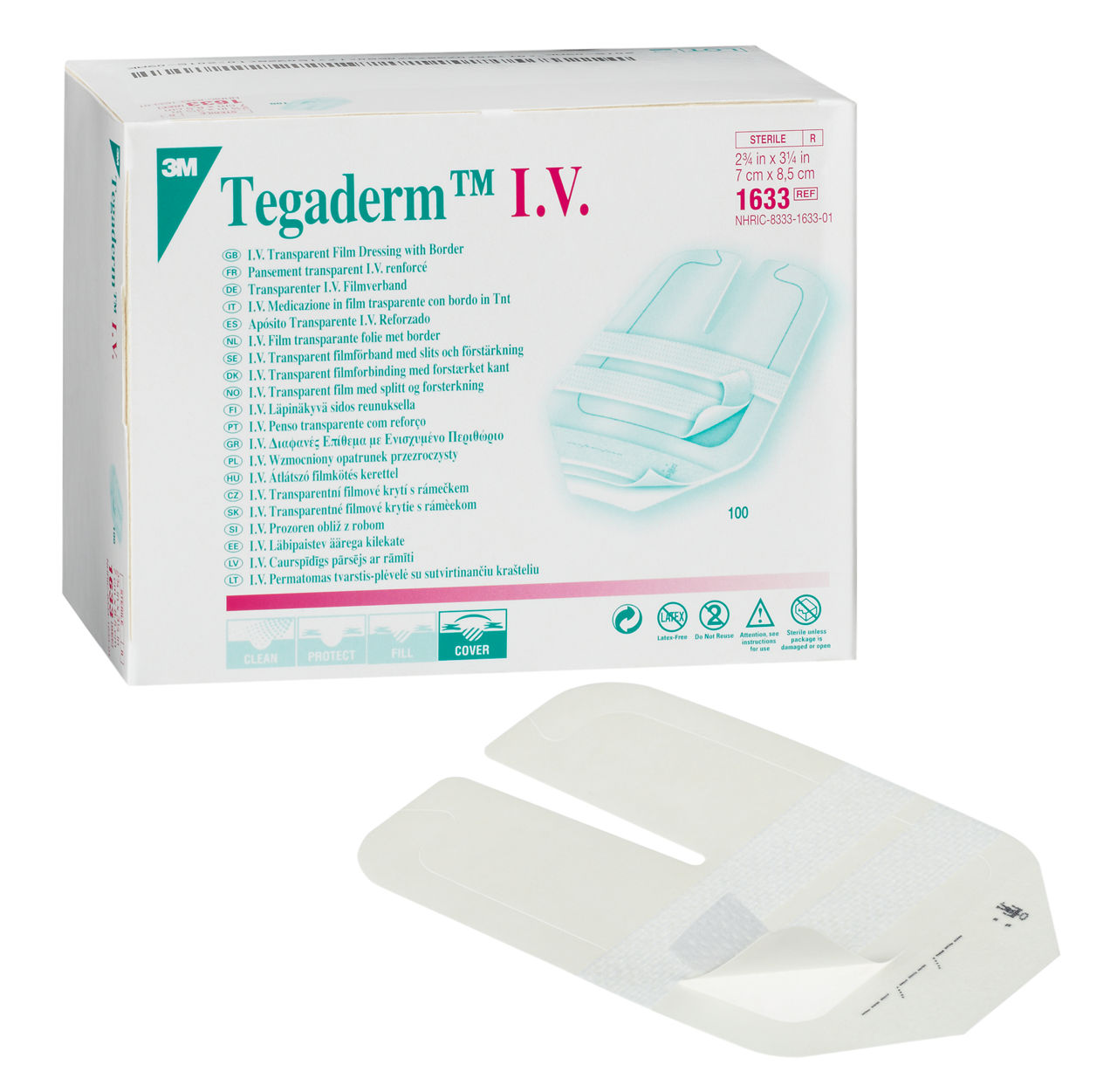 3M™ Tegaderm™ I.V. Transparent Film Dressing with Border